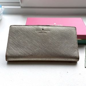 Kate Spade Bifold Slim Wallet - Light Gold